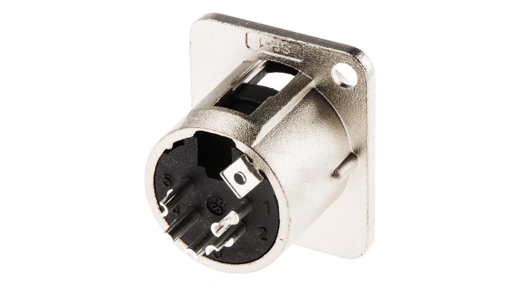 XLR-connectoren, Stekker, Recht, Paneelmontage, Polen - 5